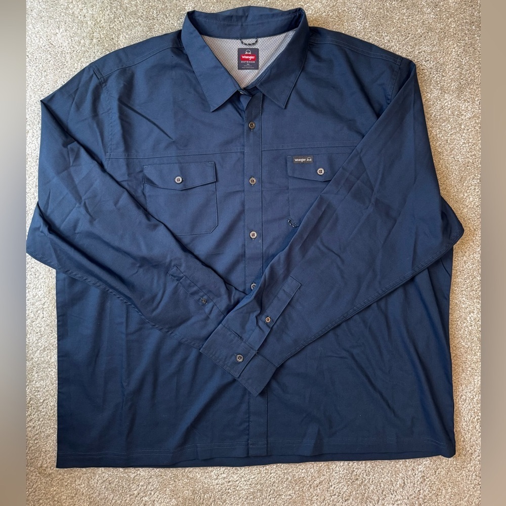 Wrangler Steel Blue Outdoor collection Button-Up Shirt 3XL